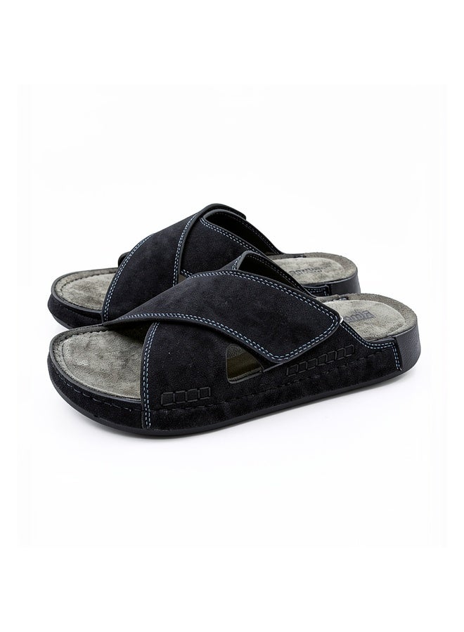 Stylish men's slippers with a modern and comfortable design – genuine leather and non-slip orthopedic sole, available in various sizes and colors. - Image 4